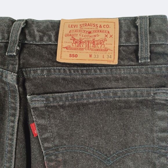 Vintage Levi's 550 Relaxed Fit Men's Red Tab Jeans Size 33x34 USA Made '92 - Picture 5 of 10